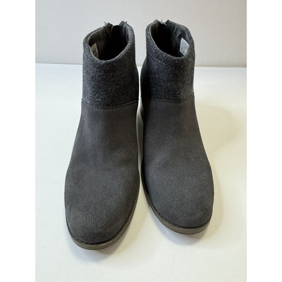 TOMS Women's Toms LACY Gray Suede Ankle Fashion Boots, Size 8,Zip Back - Picture 9 of 12